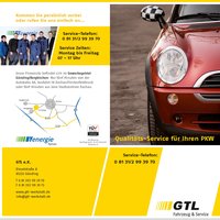 Ein Flyer für eine Kfz-Werkstatt